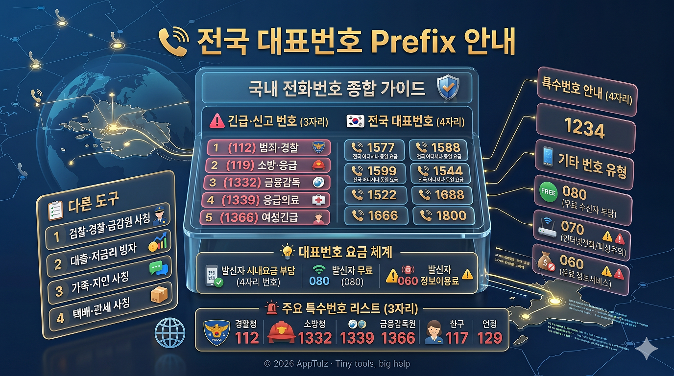 전국 대표번호 가이드 (1577/1588/1644/1899)