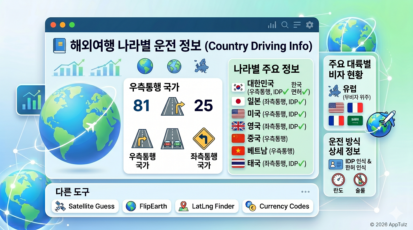나라별 운전 정보
